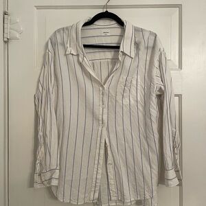 Wilfred Tops | Wilfred Free Relaxed Linen Shirt | Color: Blue/White | Size: S